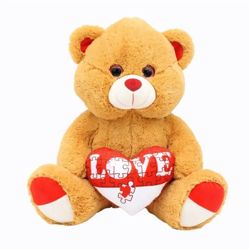 URSO DE PELUCHE URSO CORAÇÃO PUZZLE 28 CM