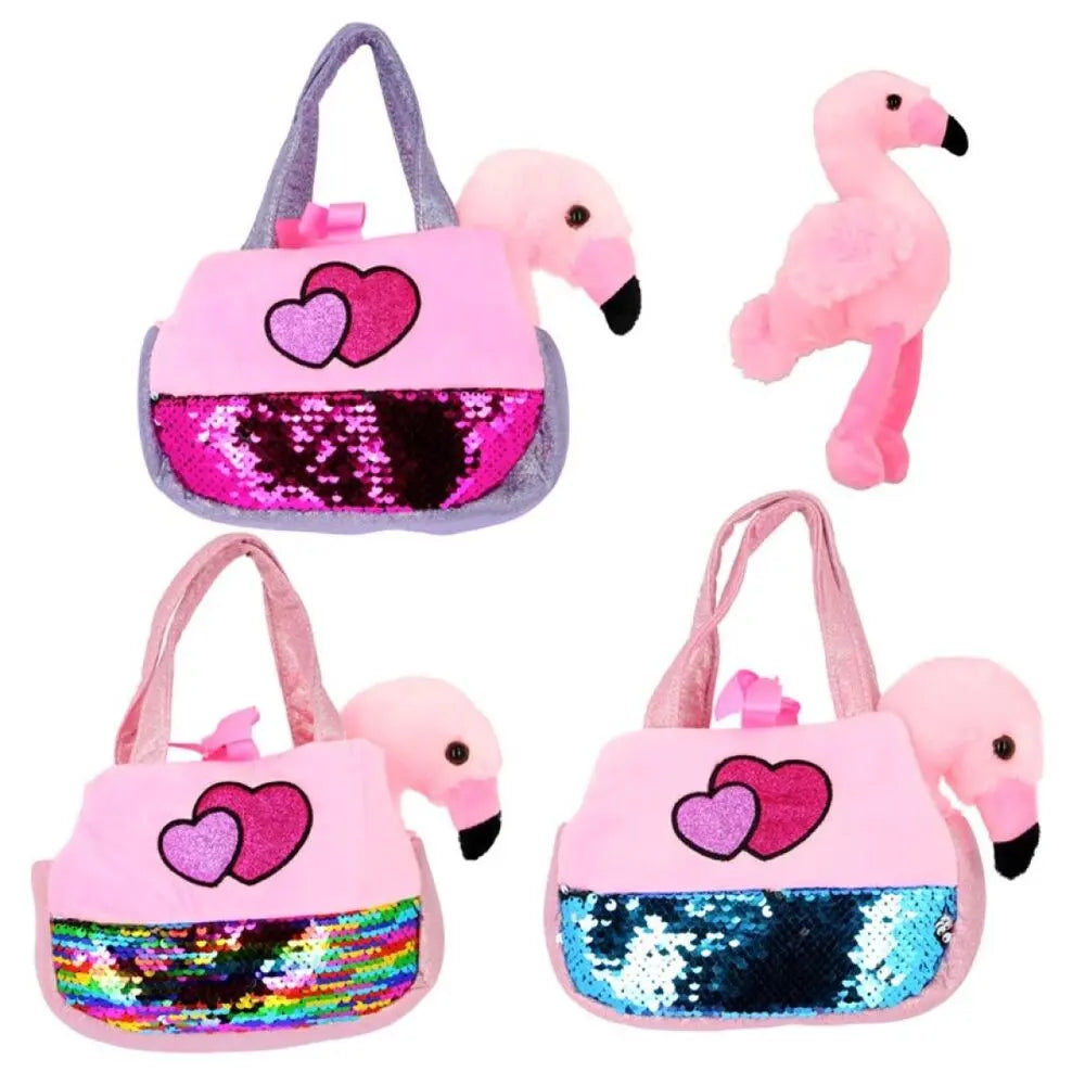 Saco + Flamingo Moda 20X22cm