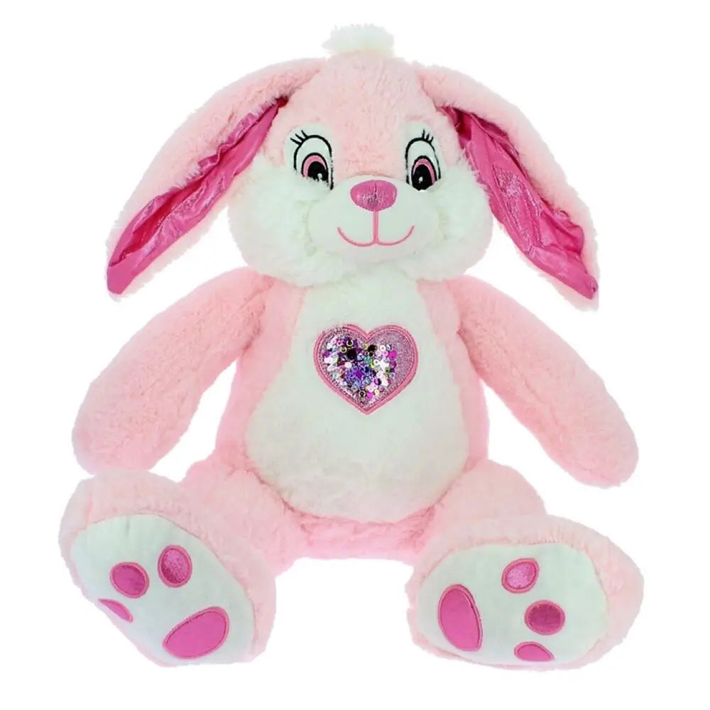 COELHINHO ROSA CORAÇÃO MODA 38CM