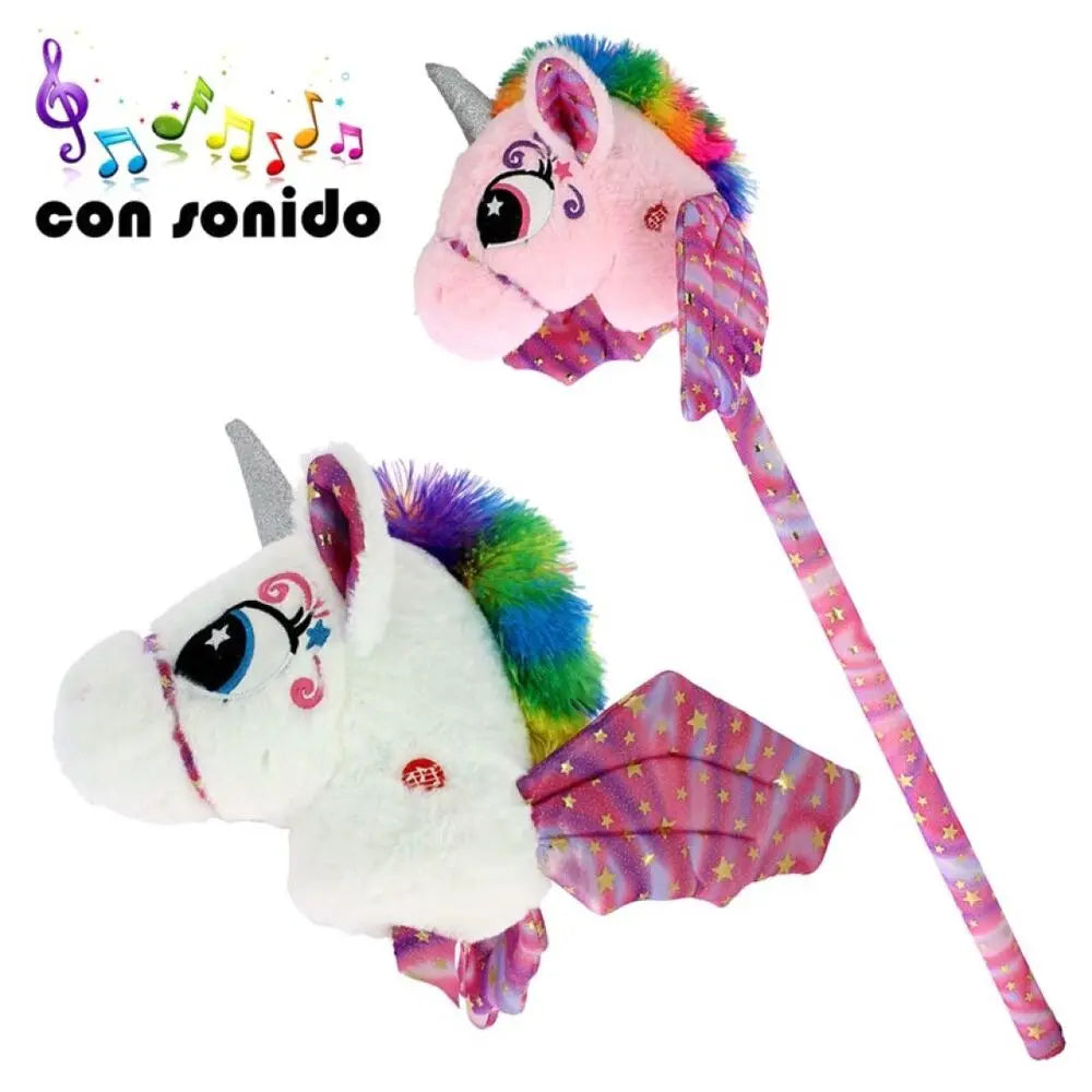 UNICÓRNIO ASAS VARA 75CM COM SOM