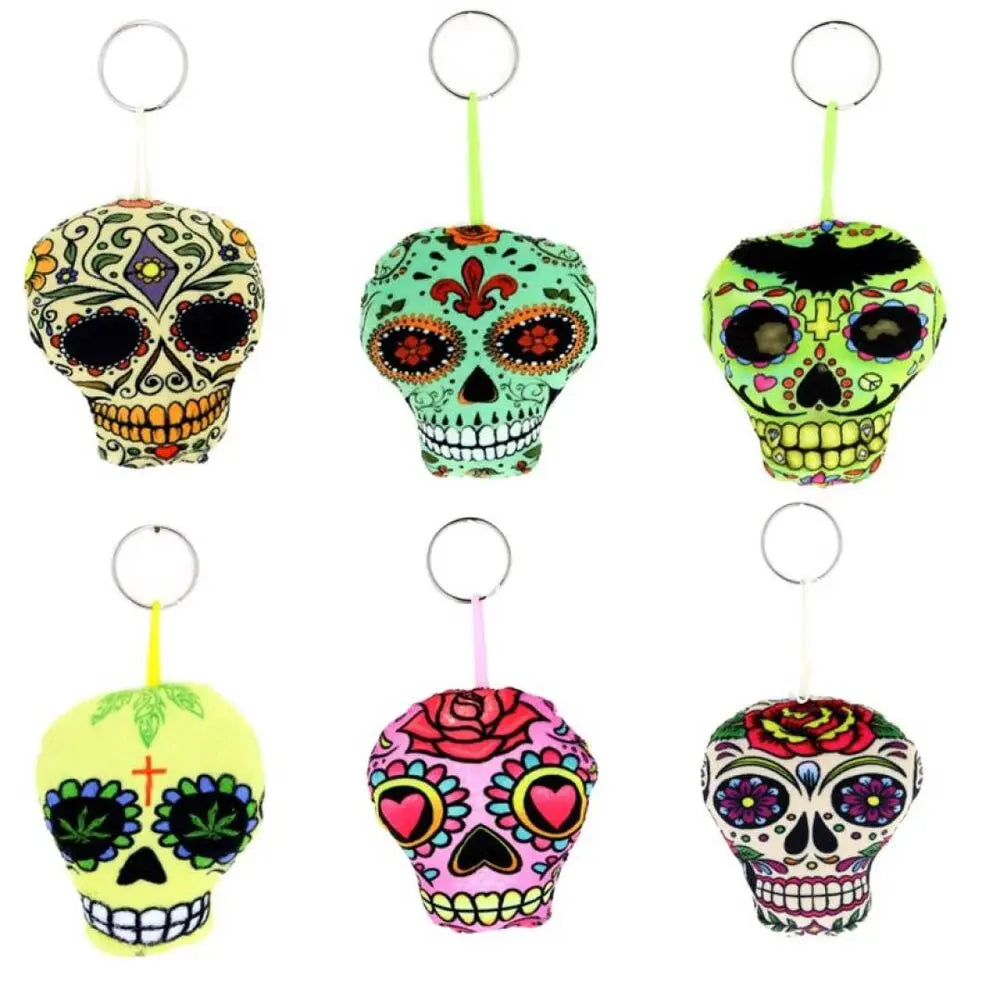Mexicano Caveira Pelúcia Porta-chaves 13cm