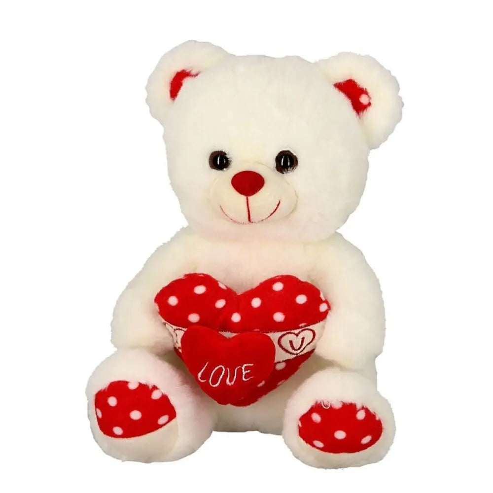 CORAÇÃO CREME URSO + CORAÇÃO 28CM