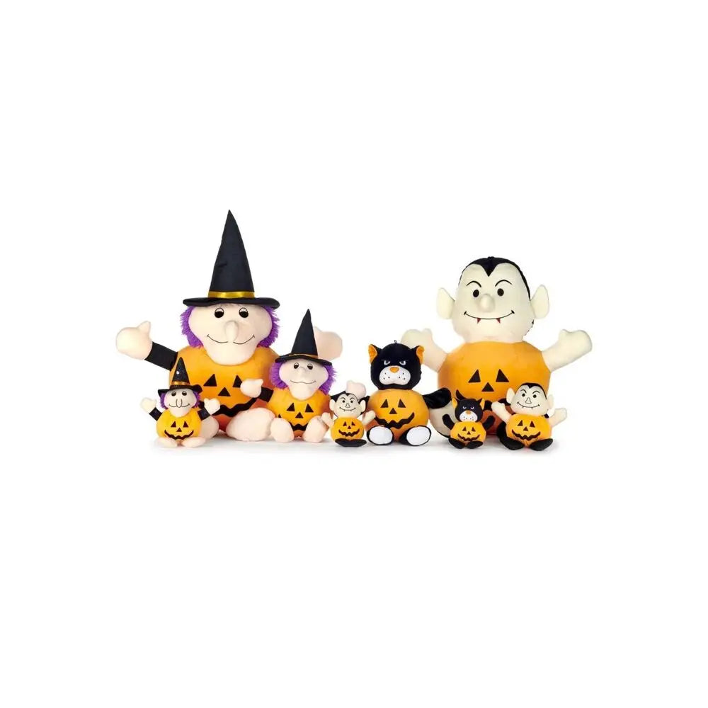 Halloween 20CM Bruxa, Vampiro E Gato em Abóbora