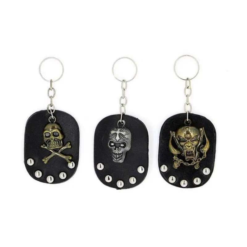 Caveira Leather Porta-chaves