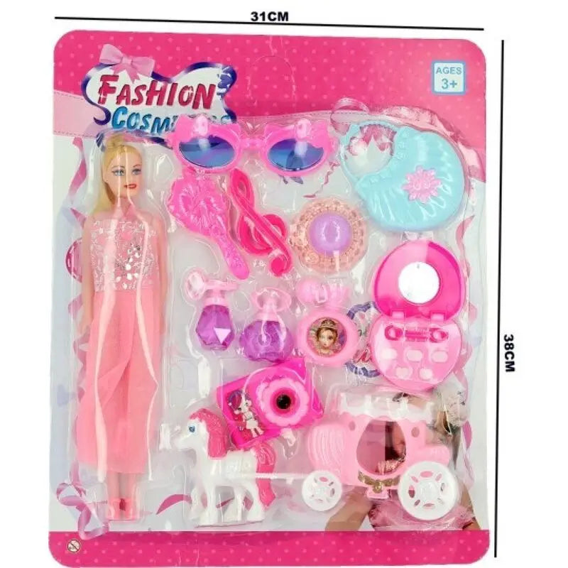 Moda Cosméticos Boneca e Carrinho