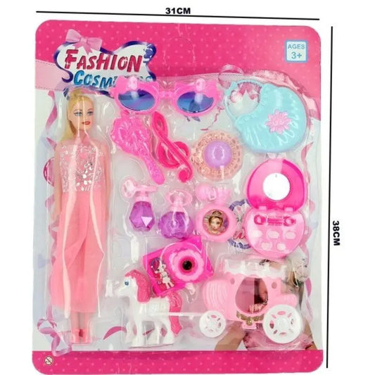 Moda Cosméticos Boneca e Carrinho