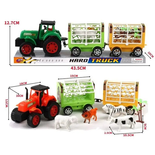 Trator com Dois Animal Trailers 43.5cm