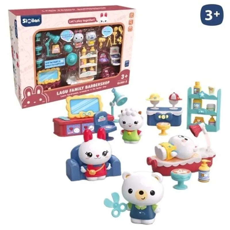 Lagu Family Hairdresser Figurines Conjunto