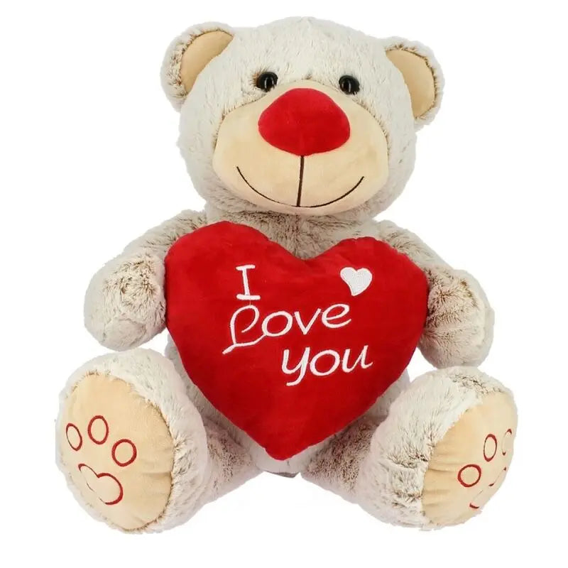 Cinzento Urso Feet Coração 35CM