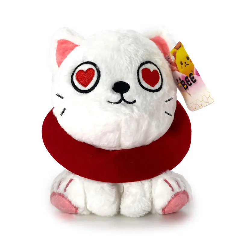 ABELHA Pelúcia Branco Gato 24cm