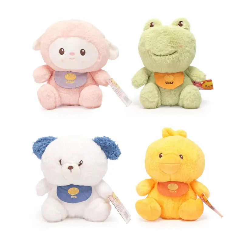 ABELHA Pelúcia Boneca (Rã, Pato, Cachorrinho, Ovelha) 4Mod 21cm
